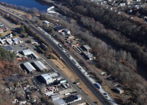 Concrete repair patches on Route 8