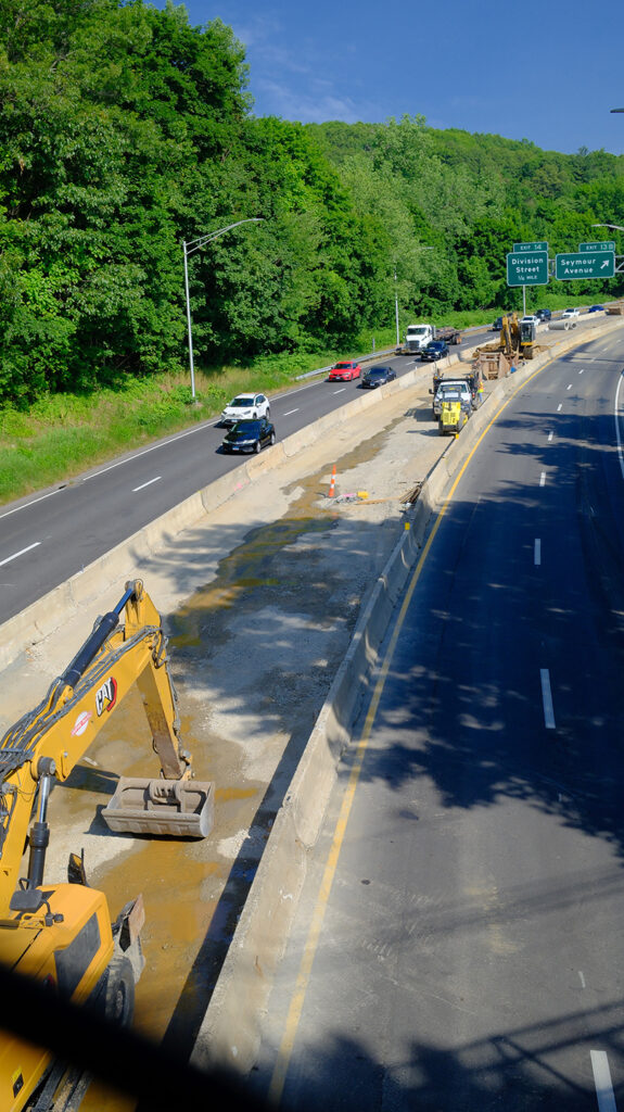Median reconstruction work on Route 8