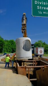 Prep for drainage installation for Route 8